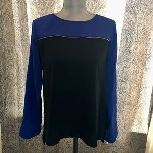 Tracy M Zipper Detail Blouse EUC